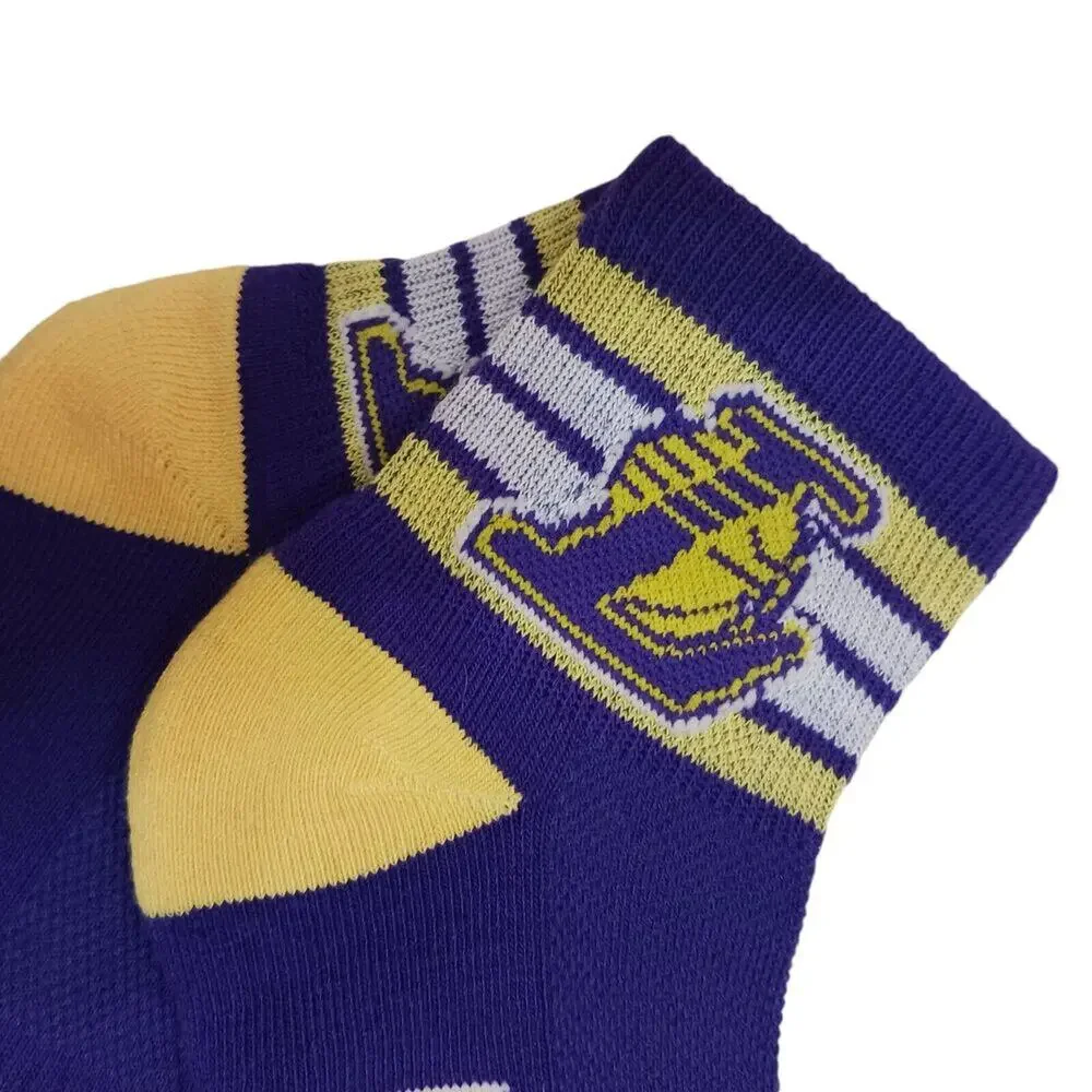 3 Pairs NBA Los Angeles LAKERS Socks Mens Size 6-12 Low Cut Sports Official